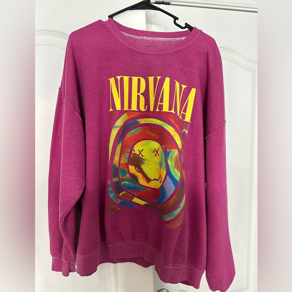 Urban Outfitters Nirvana Pink Crewneck
